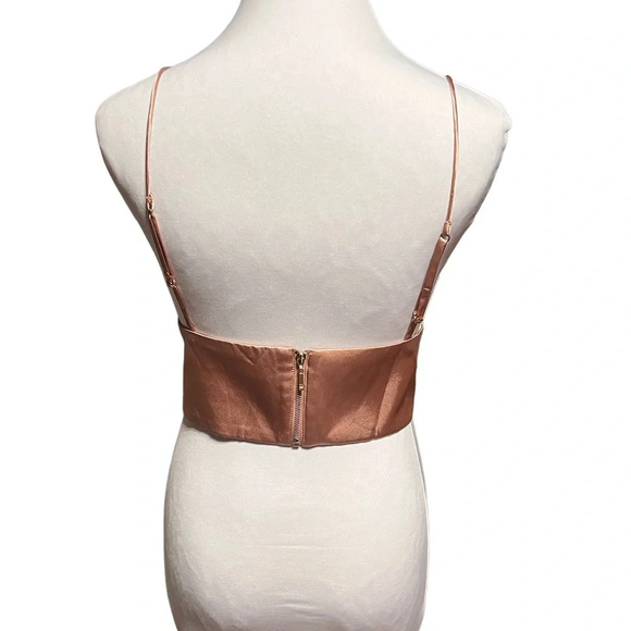 Meshki Ilona Satin Diamonte Triangle Bralette - Picture 5 of 7